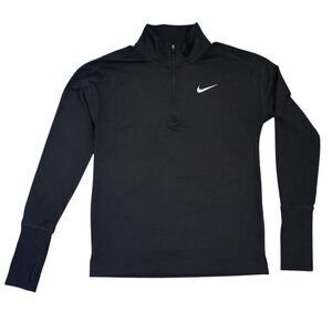 Nike Dri-FIT Black Quarter-Zip Running Top – Women’s XS, Long Sleeve Performance